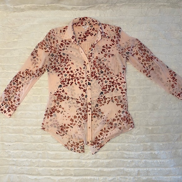 Candie's Tops - Floral Sheer Blouse